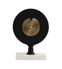 Seraphic Marble Timepiece In Black Clock