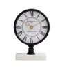 Seraphic Marble Timepiece In Black Clock