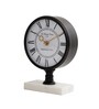 Seraphic Marble Timepiece In Black Clock