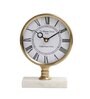 Seraphic Marble Timepiece In Gold Clock