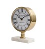 Seraphic Marble Timepiece In Gold Clock