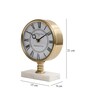 Seraphic Marble Timepiece In Gold Clock