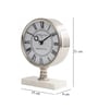 Seraphic Marble Timepiece In Silver Clock