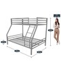 Seren Metal Bunk Bed in Silver Colour