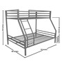 Seren Metal Bunk Bed in Silver Colour