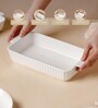 Serena Lily 500ml White Ceramic Bake & Serve Plate with Handle
