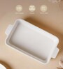 Serena Lily 500ml White Ceramic Bake & Serve Plate with Handle