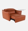 Serena Leatherette 1 Seater Sofa with Extendable Seat In Brown Cinnamon Color
