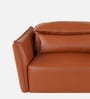 Serena Leatherette 1 Seater Sofa with Extendable Seat In Brown Cinnamon Color