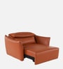 Serena Leatherette 1 Seater Sofa with Extendable Seat In Brown Cinnamon Color