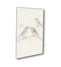 Bird Art Set of 4 Canvas Wall Painting Black Frame