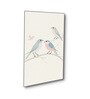 Bird Art Set of 4 Canvas Wall Painting Black Frame
