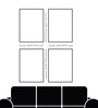 Bird Art Set of 4 Canvas Wall Painting Black Frame