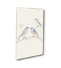 Bird Art Set of 4 Canvas Wall Painting Gold Frame
