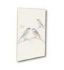 Bird Art Set of 4 Canvas Wall Painting Gold Frame