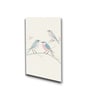 Bird Art Set of 4 Canvas Wall Painting White Frame