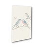 Bird Art Set of 4 Canvas Wall Painting White Frame