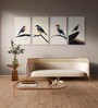 Bird Wall Art Collection Set of 4 Canvas Wall Painting Stretch Canvas Frame