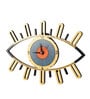 Multicolour Wood Serene Eyes Novelty Wall Clock