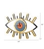 Multicolour Wood Serene Eyes Novelty Wall Clock