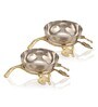 Floral Bowl-Gold (Pack Of 2)