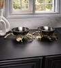 Floral Bowl-Gold (Pack Of 2)