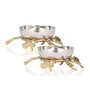 Floral Bowl-Gold (Pack Of 2)