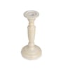 Serene Glow Off White Metal Candle Stand