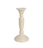 Serene Glow Off White Metal Candle Stand