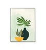 Serene Green Plant Bowl Canvas Wall Art Print