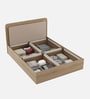 Serene King Size Bed With Box Floor Storage In Santana Oak & Bamboo Flute Finish