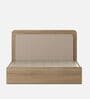 Serene King Size Bed With Box Floor Storage In Santana Oak & Bamboo Flute Finish