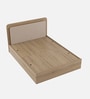Serene King Size Bed With Box Floor Storage In Santana Oak & Bamboo Flute Finish