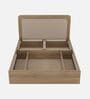 Serene King Size Bed With Hydraulic Storage In Santana Oak & Bamboo Flute Finish