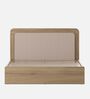 Serene King Size Bed With Hydraulic Storage In Santana Oak & Bamboo Flute Finish