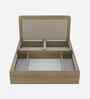 Serene King Size Bed With Hydraulic Storage In Santana Oak & Bamboo Flute Finish