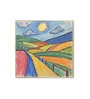 Landscape Canvas Wall Painting Set of 4 Gold Frame