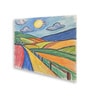 Landscape Canvas Wall Painting Set of 4 Gold Frame