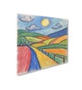 Landscape Canvas Wall Painting Set of 4 Gold Frame