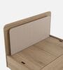 Serene Queen Size Bed With Hydraulic Storage In Santana Oak & Bamboo Flute Finish