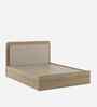 Serene Queen Size Bed With Box Floor Storage In Santana Oak & Bamboo Flute Finish