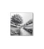 Tree Art Set of 4 Canvas Printed Wall Painting Black Frame