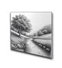 Tree Art Set of 4 Canvas Printed Wall Painting Black Frame