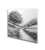 Tree Art Set of 4 Canvas Printed Wall Painting Gold Frame