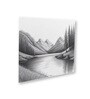 Tree Art Set of 4 Canvas Printed Wall Painting White Frame