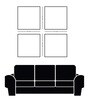 Tree Art Set of 4 Canvas Printed Wall Painting White Frame