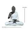 Serene Seated Black & White Buddha Statue Elegant Decorative Idol Serene Seated Black & White Buddha Statue Elegant Decorative Idol