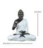 Serene Seated Black Buddha Statue Elegant Decorative Idol (Black)