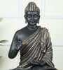 Serene Seated Brown Buddha Statue Elegant Decorative Idol