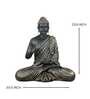 Serene Seated Brown Buddha Statue Elegant Decorative Idol